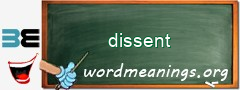 WordMeaning blackboard for dissent